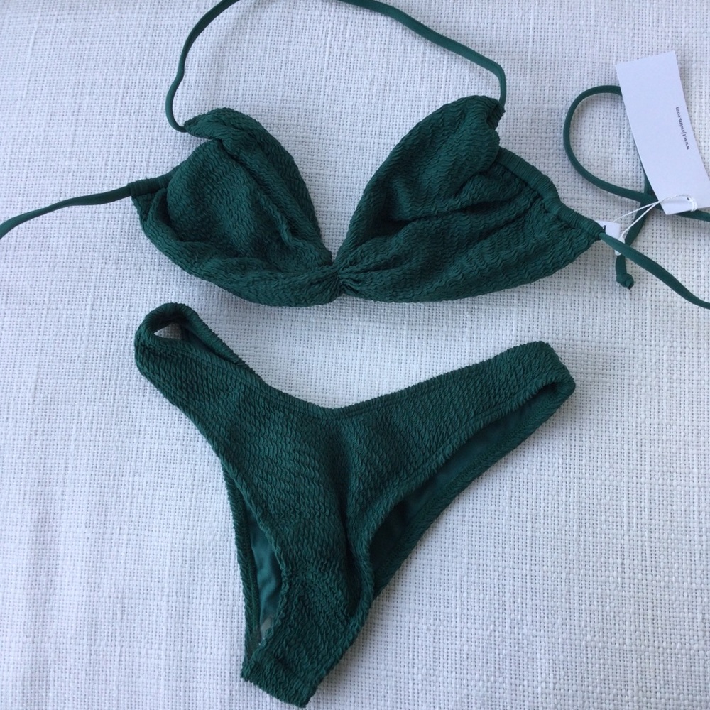 TJ swim fleur bikini set, medium top xs bottom